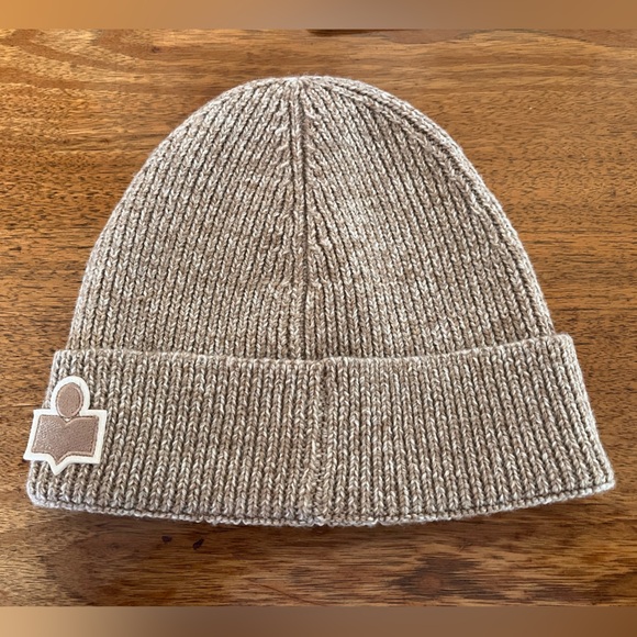Isabel Marant - Baylor Merino Wool Beanie in Beige - Picture 1 of 5